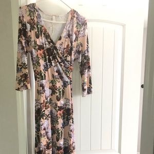 Pink Blush Maternity Maxi Wrap Dress